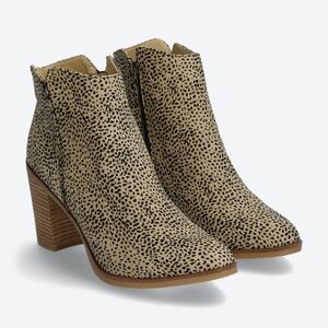 MIA Trace  Woman's Animal Print Ankle Boots Block Heel Size 6W NWOB